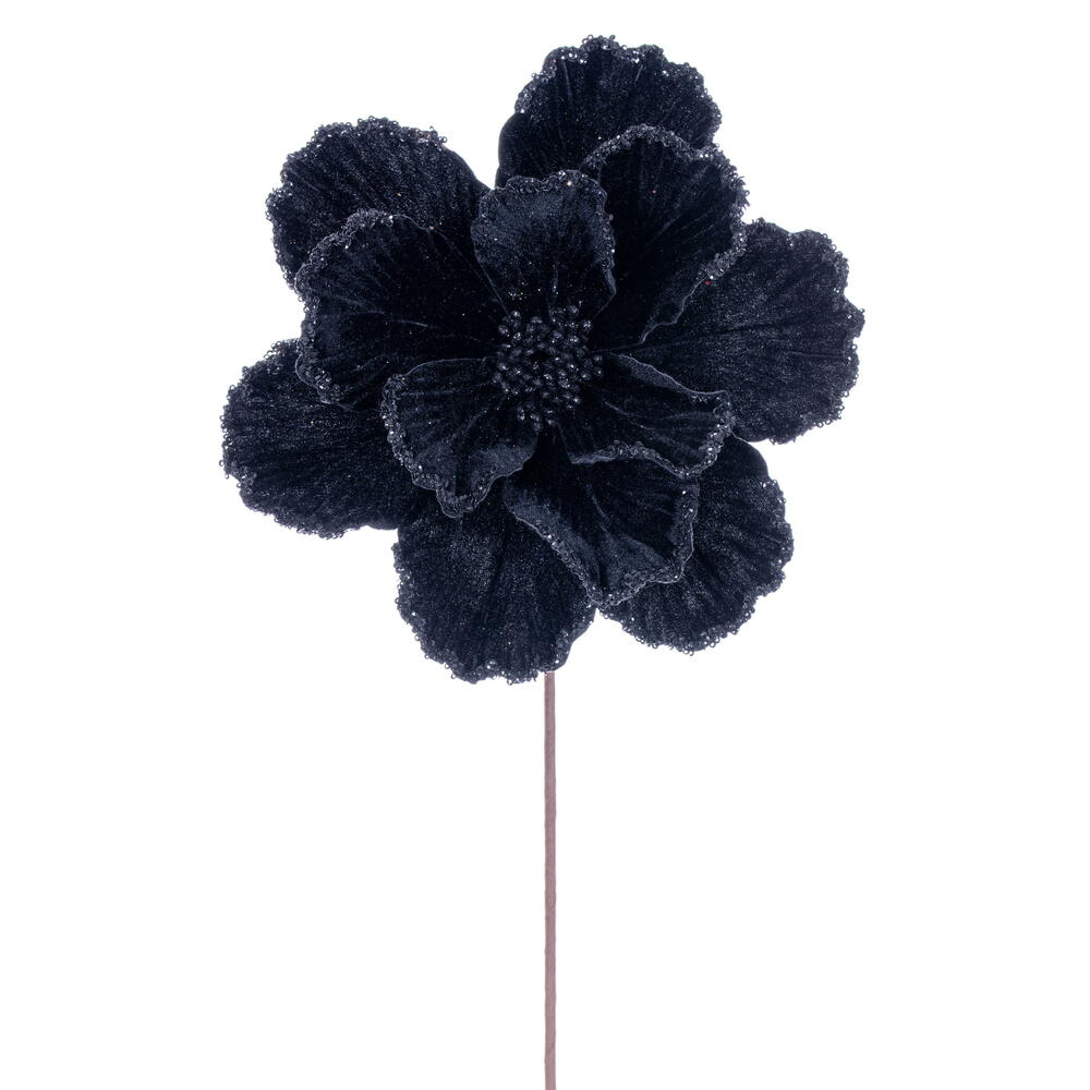 20" Velvet Magnolia 10" Flower - Set of 3