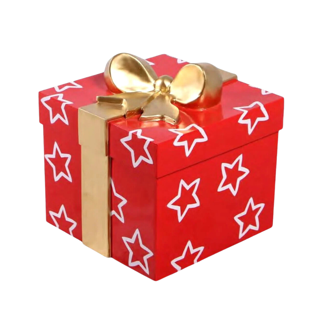 16.75 x 16 Inch Square Gift Box Resin Display