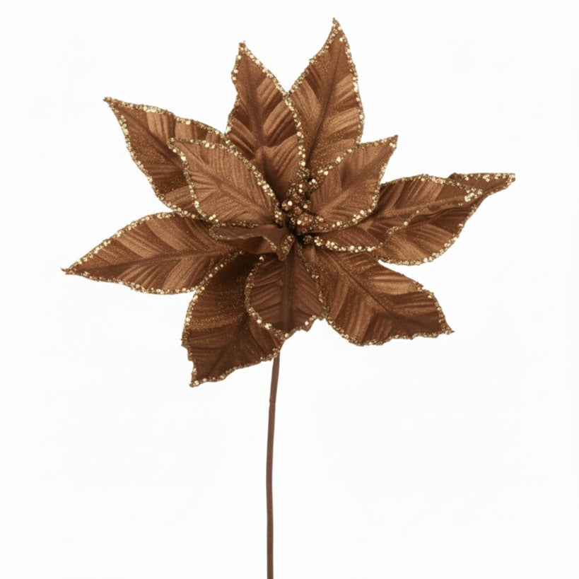 24" Velvet Poinsettia - Set of 3