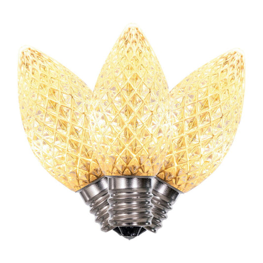 LED C7 - Transparant Faceted Bulb - Steady (Warm White, Pure White, Sun Warm White)