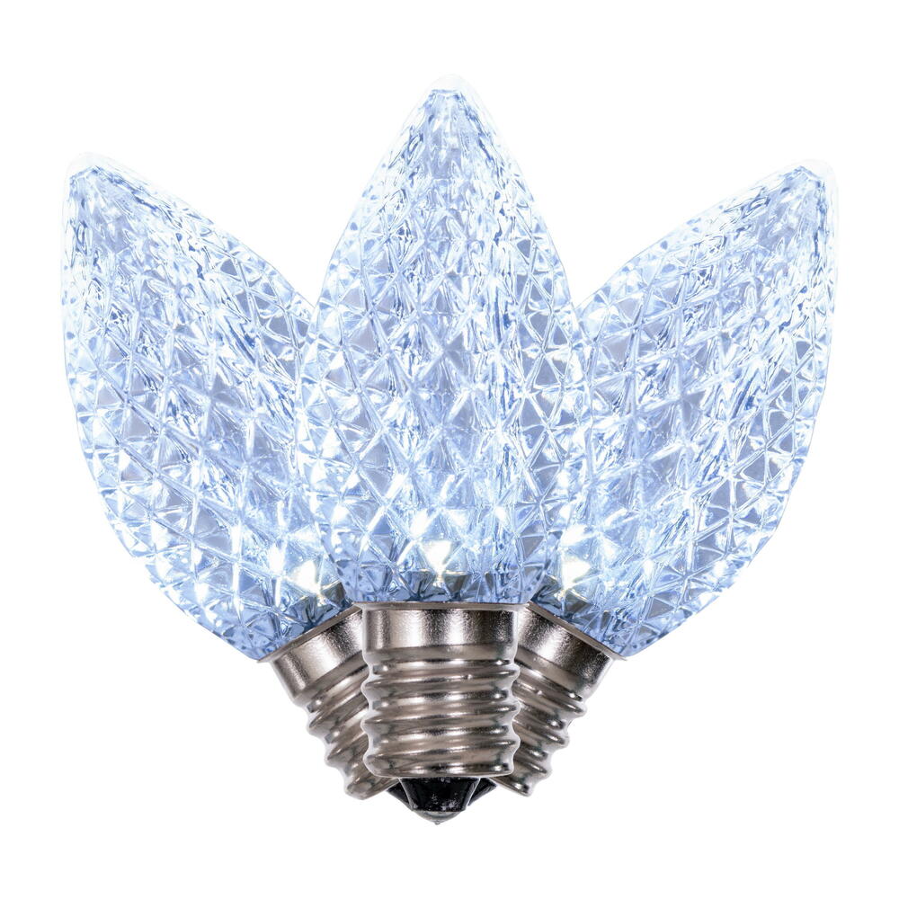 LED C7 - Transparant Faceted Bulb - Steady (Warm White, Pure White, Sun Warm White)