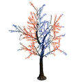 8.5' Cherry Blossom Tree - Brown Bark/Twinkly RGB (w/ petals)