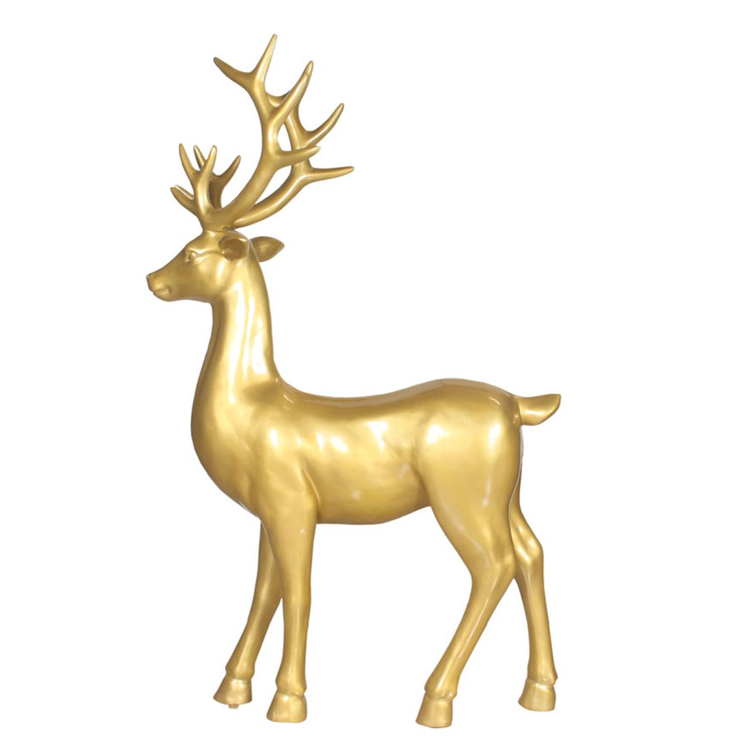 6 Foot Elegant Standing Deer Resin Display