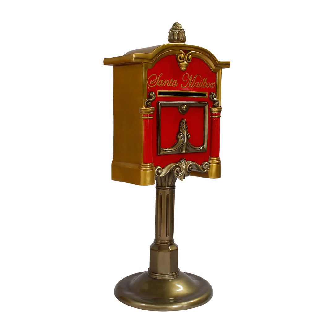 68 Inch Santa Mailbox Resin Display