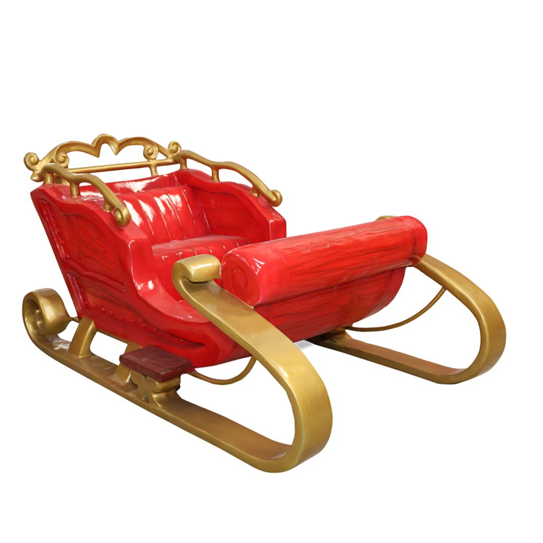 6.5 Foot Santa Sleigh 2 Seater Resin Display