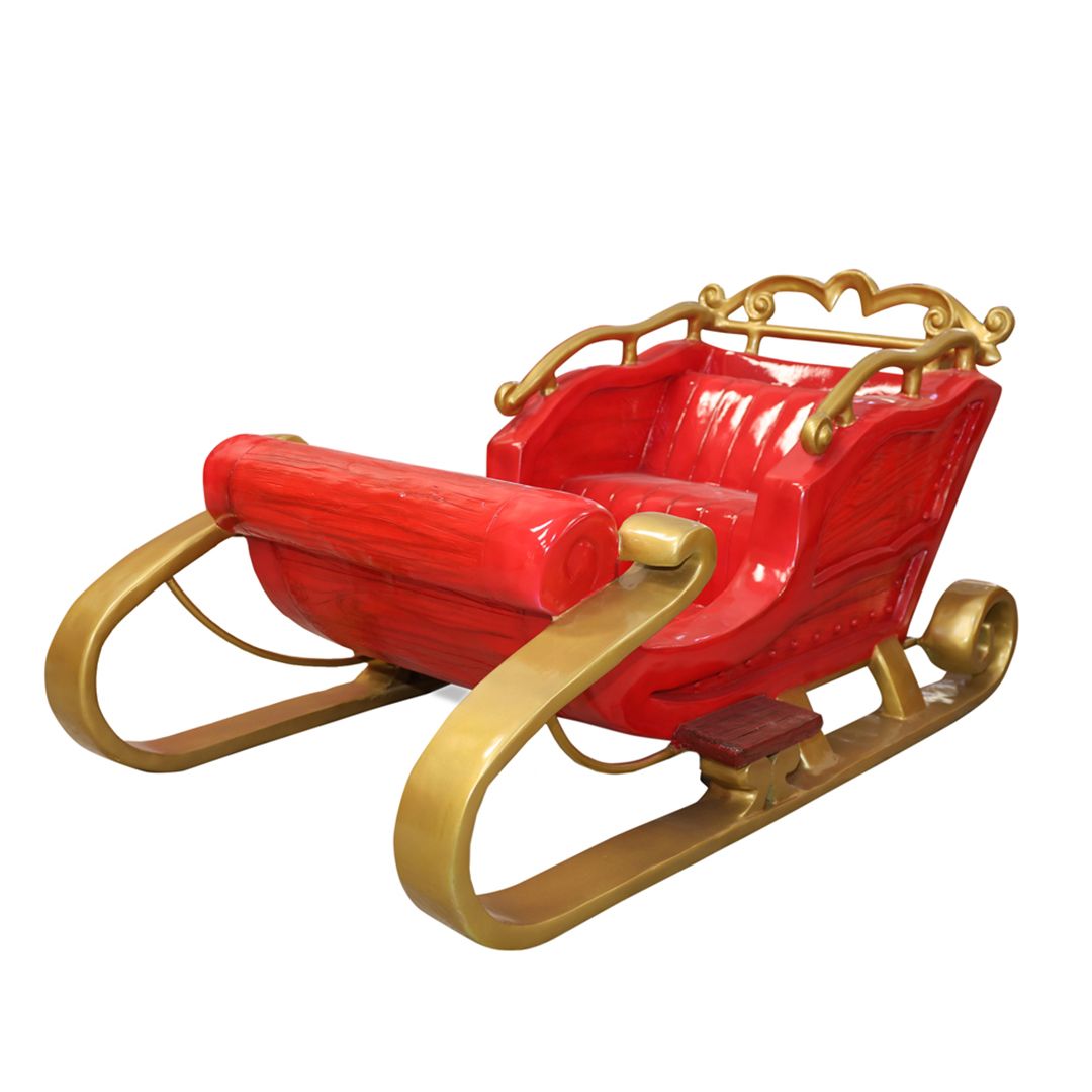 6.5 Foot Santa Sleigh 2 Seater Resin Display