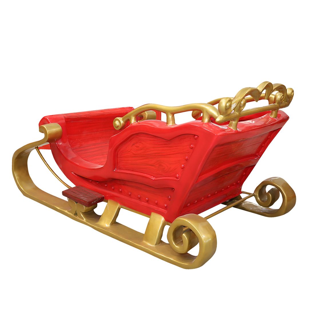 6.5 Foot Santa Sleigh 2 Seater Resin Display
