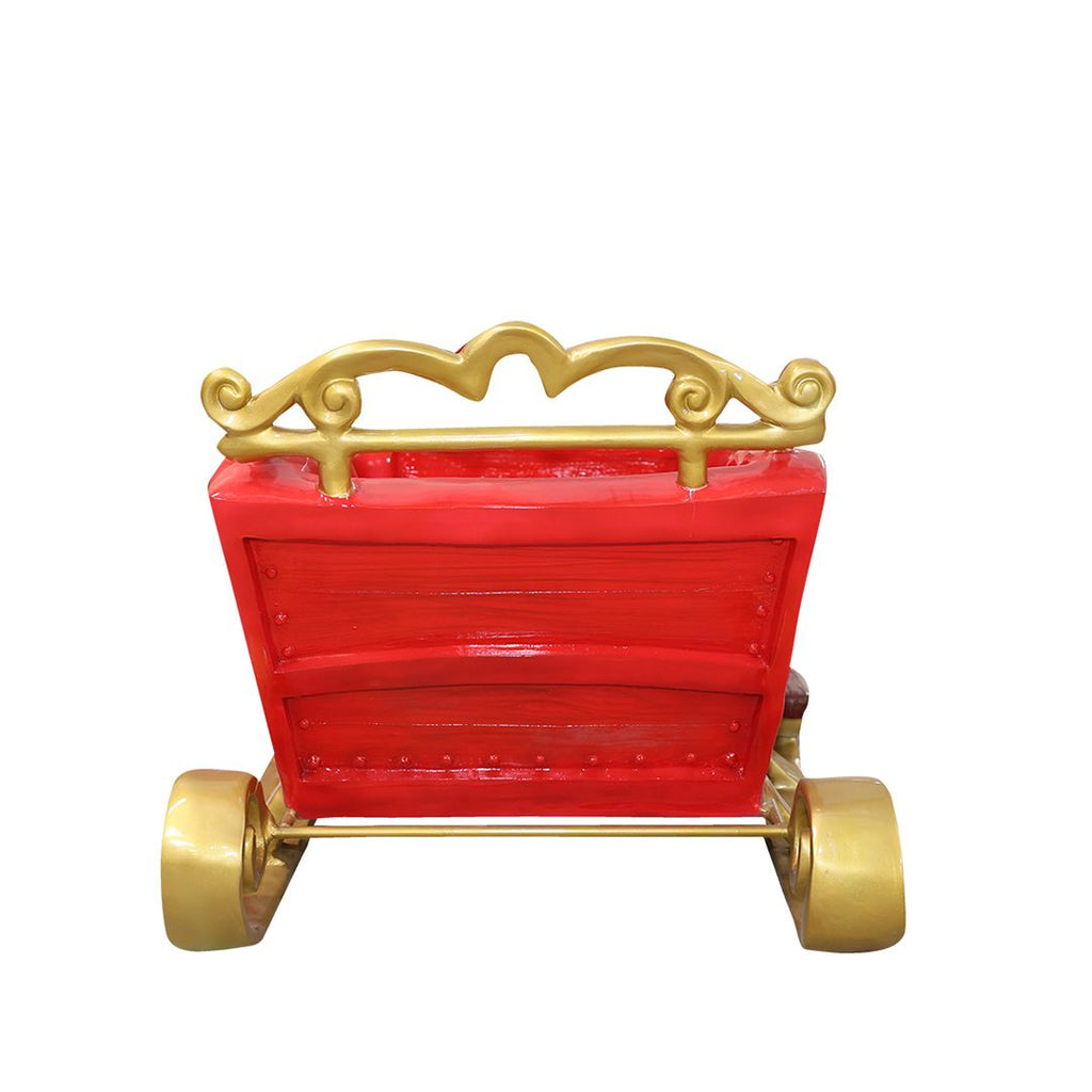 6.5 Foot Santa Sleigh 2 Seater Resin Display