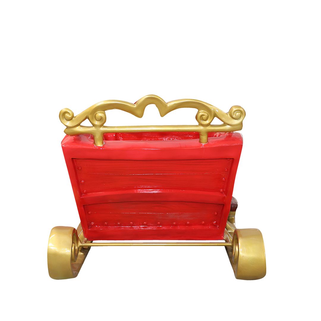 6.5 Foot Santa Sleigh 2 Seater Resin Display