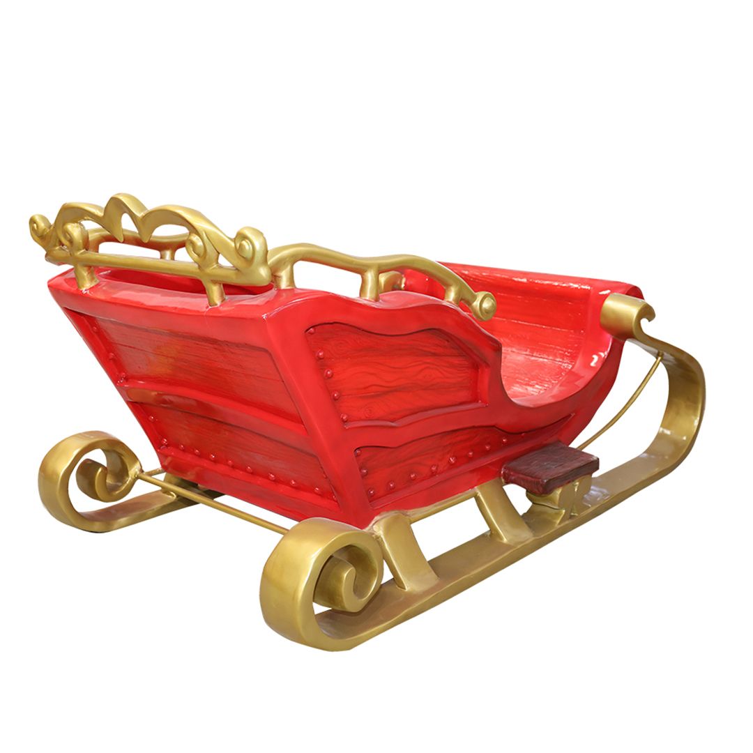 6.5 Foot Santa Sleigh 2 Seater Resin Display